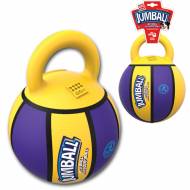 GiGwi Jumball Basketball míč s rukojetí žluto-fialový, 20cm