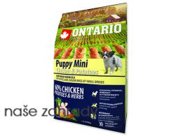 ONTARIO Puppy Mini Chicken & Potatoes & Herbs 2,25 kg