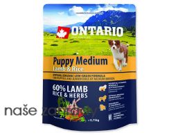 ONTARIO Puppy Medium Lamb & Rice
