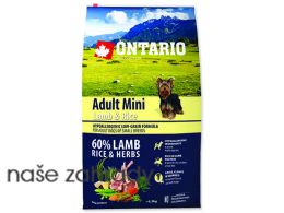 ONTARIO Adult Mini Lamb a Rice 6,5 kg