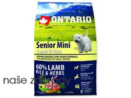 ONTARIO Senior Mini Lamb a Rice 2,25 kg