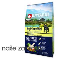 ONTARIO Mini Weight Control Turkey & Potatoes 12 kg