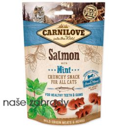 CARNILOVE Cat Crunchy Snack losos a máta 50 g