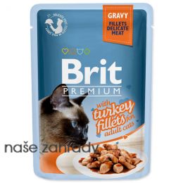 Kapsička BRIT Premium Cat Delicate Fillets in Gravy with Turkey