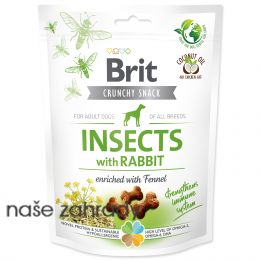Brit Care Dog Crunchy Cracker. Insects with Rabbit enriched with Fennel
