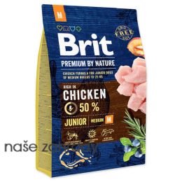 Krmivo BRIT Premium by Nature Junior M 3 kg