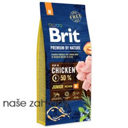 Krmivo BRIT Premium by Nature Junior M 15 kg
