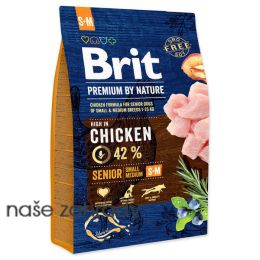 Krmivo BRIT Premium by Nature Senior S+M 3 kg
