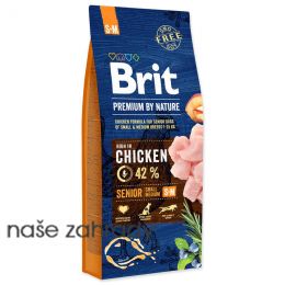 Krmivo BRIT Premium by Nature Senior S+M 15 kg