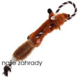 Hračka DOG FANTASY Skinneeez s provazem liška 57,5 cm