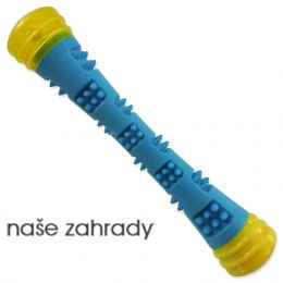 Hračka DOG FANTASY Kouzelná hůlka svítící, pískací modro-žlutá 6x6x32cm