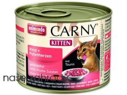 Konzerva ANIMONDA Carny Kitten hovězí+krůtí srdíčka 200g