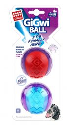 GiGwi Ball míček M, 2ks/ karta, pískající