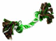 Uzel DOG FANTASY bavlněný zeleno-bílý 2 knoty 20 cm
