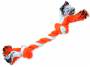 Uzel DOG FANTASY bavlněný oranžovo-bílý 2 knoty 25 cm