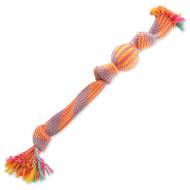 Přetahovadlo DOG FANTASY míč barevné vzor 1, 3 knoty 50 cm