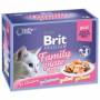 Kapsičky pro kočky BRIT Premium Cat Delicate Fillets in Jelly Family Plate