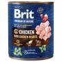 Konzerva BRIT Premium by Nature Chicken with Hearts 800 g