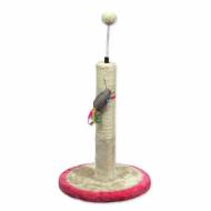 Škrabadlo MAGIC CAT Stella 45 cm s hračkou béžovo-růžové