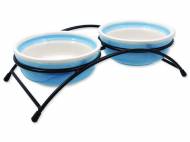 Set MAGIC CAT misky keramické se stojánkem šedé