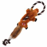 Hračka DOG FANTASY Skinneeez s provazem liška 35 cm