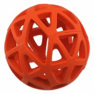 Míček DOG FANTASY děrovaný oranžový 7cm
