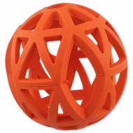 Míček DOG FANTASY děrovaný oranžový 12,5cm