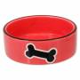 Miska DOG FANTASY keramická potisk kost červená 12,5 cm