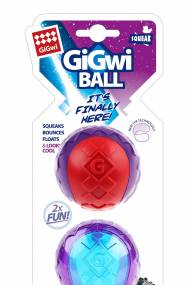 GiGwi Ball míček M, 2ks/ karta, pískající