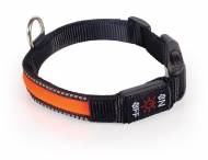 LED obojek dobíjecí USB vel.M oranžový