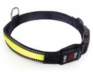 LED obojek dobíjecí USB vel.L zelený