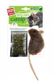 GiGwi Catnip Myška se 3 sáčky výměn. náplní