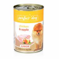 Konzerva Perfect Dog Junior kuře a jablka 400g