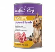 Konzerva Perfect Dog kuřecí a jehněčí 400g
