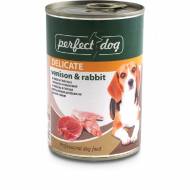 Konzerva Perfect Dog zvěřina a králík 400g