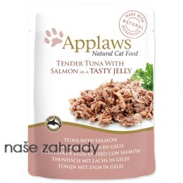 Kapsička APPLAWS cat pouch tuna wholemeat with salmon in jelly