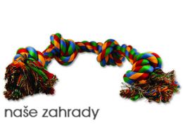 Uzel DOG FANTASY bavlněný barevný 4 knoty 60 cm