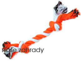 Uzel DOG FANTASY bavlněný oranžovo-bílý 2 knoty 25 cm