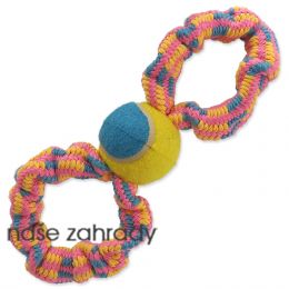 Přetahovadlo DOG FANTASY osmička barevné + tenisák vzor 2 27 cm