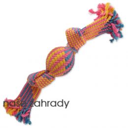 Přetahovadlo DOG FANTASY míč barevné vzor 2, 2 knoty 33 cm