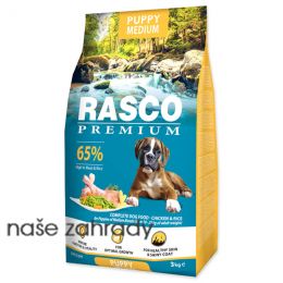Krmivo RASCO Premium Puppy / Junior Medium 3 kg