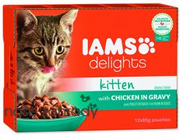 Kapsičky IAMS Kitten delights chicken in gravy Multipack