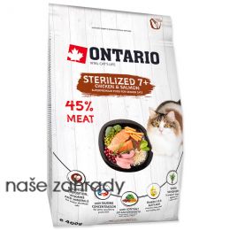 Krmivo ONTARIO Cat Sterilised 7+ 400 g