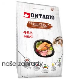 Krmivo ONTARIO Cat Sterilised 7+ 2 kg