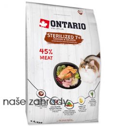 Krmivo ONTARIO Cat Sterilised 7+ 6,5 kg
