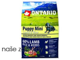 ONTARIO Puppy Mini Lamb a Rice 2,25 kg