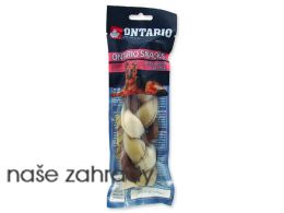 ONTARIO Rawhide Snack Braided Stick Mix 17,5 cm