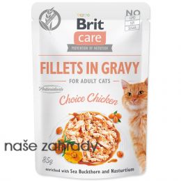 Kapsička BRIT Care Cat Fillets in Gravy Choice Chicken