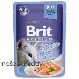 Kočičí kapsička BRIT Premium Cat Delicate Fillets in Jelly with Salmon