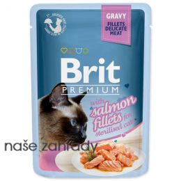 Kapsička BRIT Premium Cat Delicate Fillets in Gravy with Salmon for Sterilised